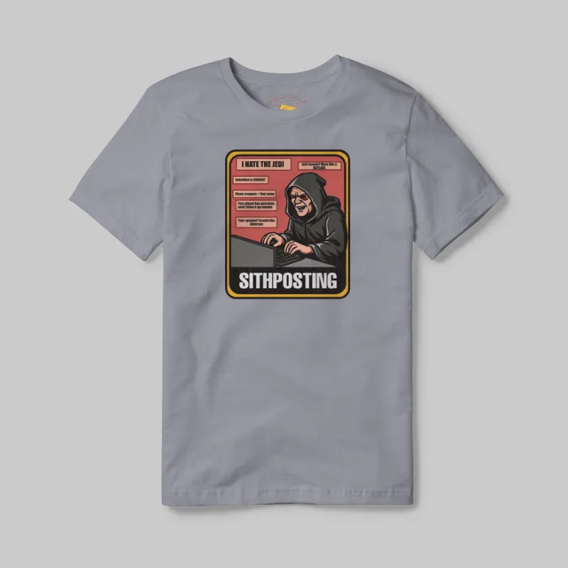 Grey T-shirt with Sithposting graphic