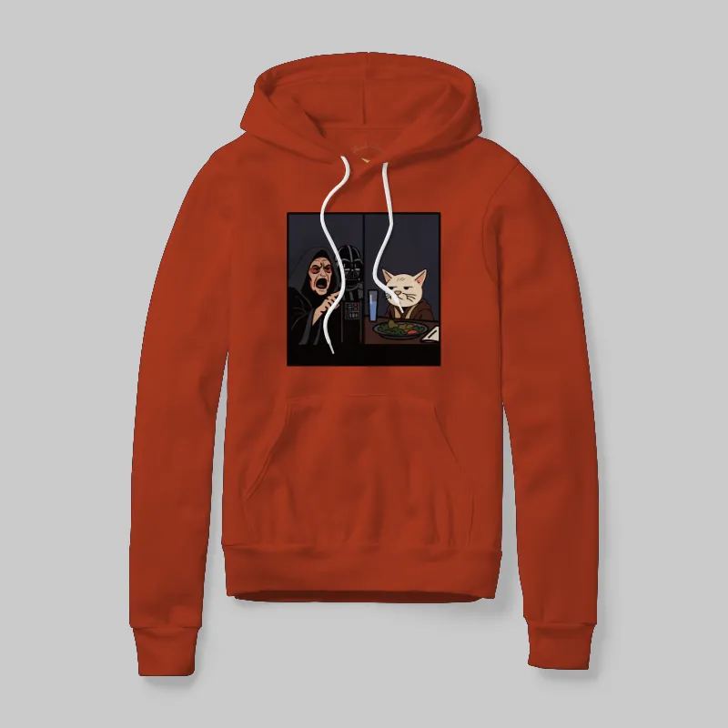 Red Hoodie with Smudge Meme graphic