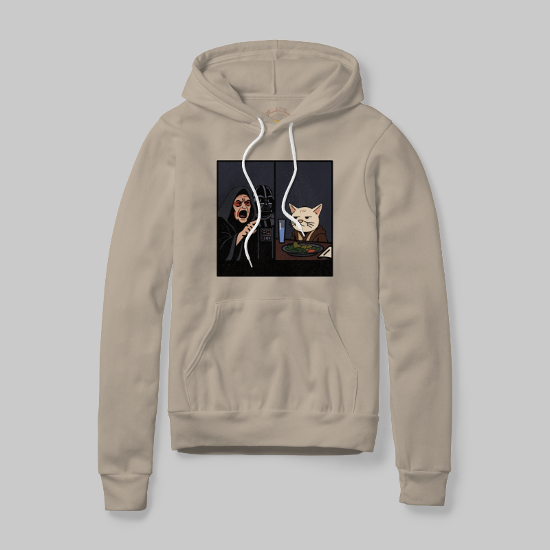 Sandshell Hoodie with Smudge Meme graphic