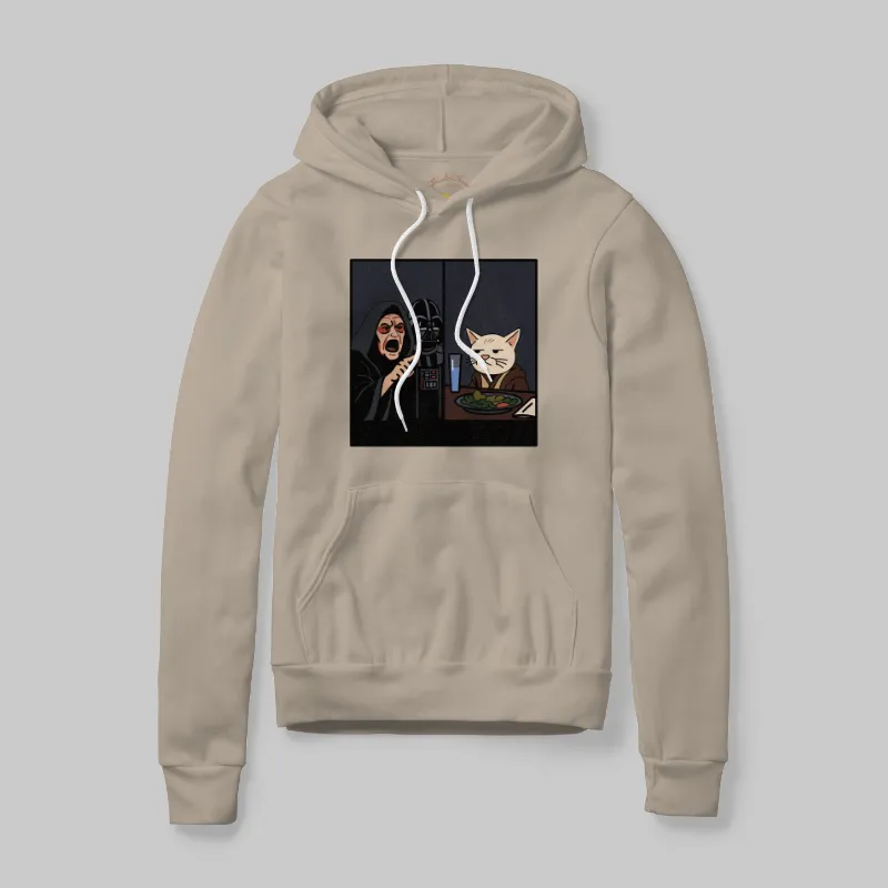 Sandshell Hoodie with Smudge Meme graphic