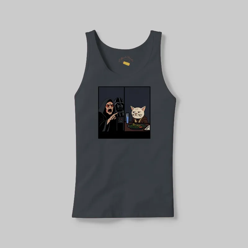 Charcoal Black Smudge Meme Tank on the front.