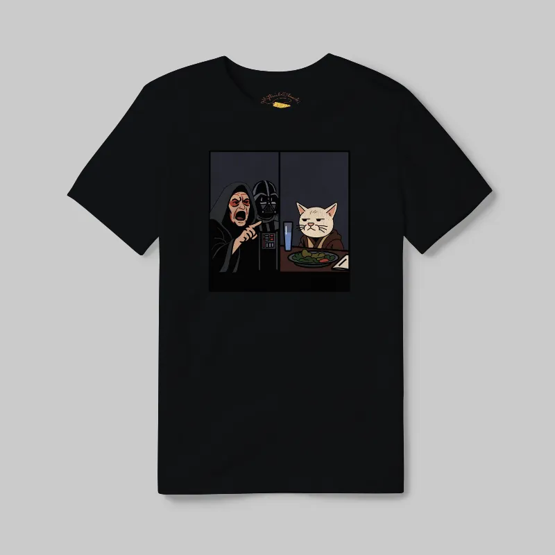 Black T-shirt with Jedi Smudge graphic