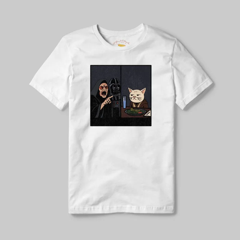 White T-shirt with Jedi Smudge graphic
