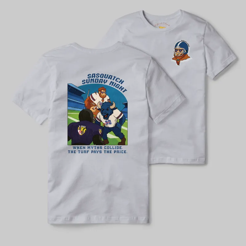 Athletic Grey T-shirt with Buffalo Bills graphic