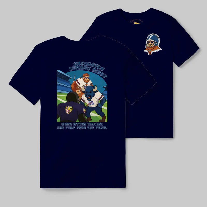 Navy T-shirt with Buffalo Bills graphic