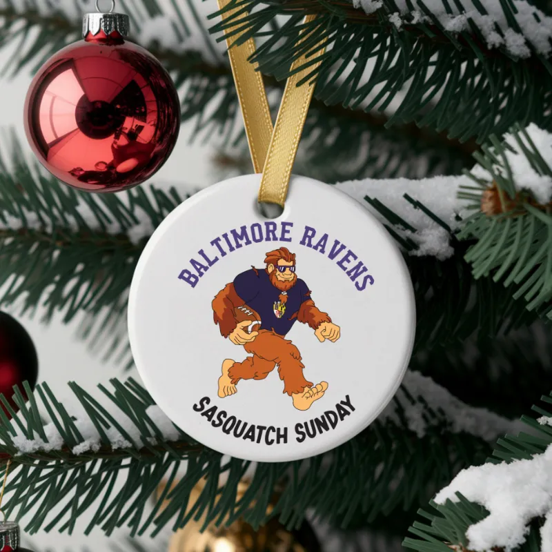 Bigfoot as Ravens Tree Ornament
