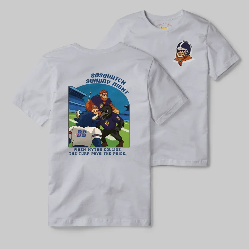 Athletic Grey T-shirt with Baltimore Ravens graphic