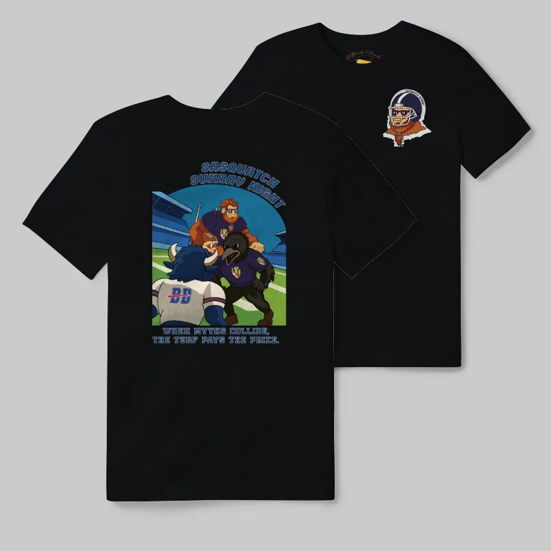 Black T-shirt with Baltimore Ravens graphic