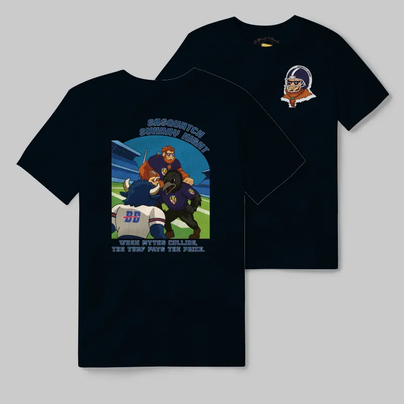 Black Heather T-shirt with Baltimore Ravens graphic