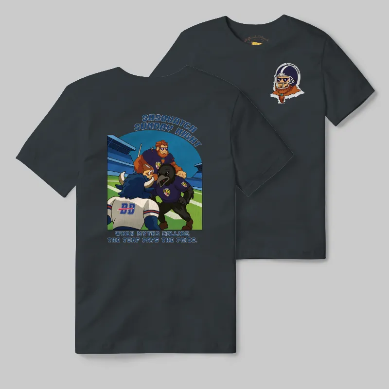 Charcoal T-shirt with Baltimore Ravens graphic