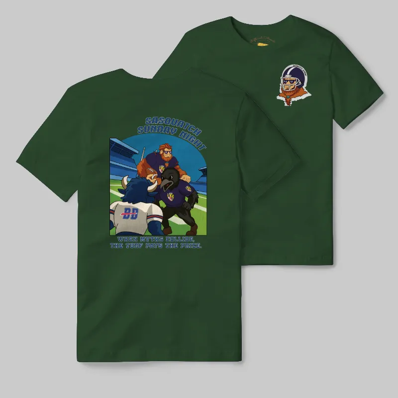 Emerald T-shirt with Baltimore Ravens graphic