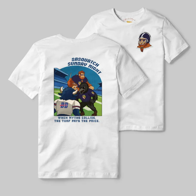 White T-shirt with Baltimore Ravens graphic