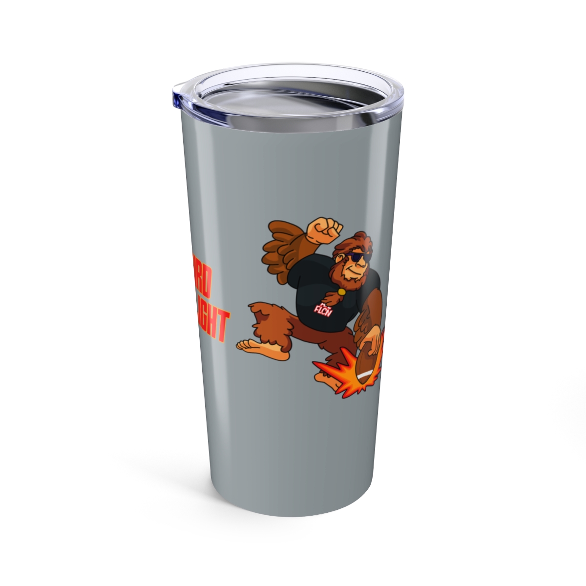 Atlanta Falcons silver 20oz tumbler front