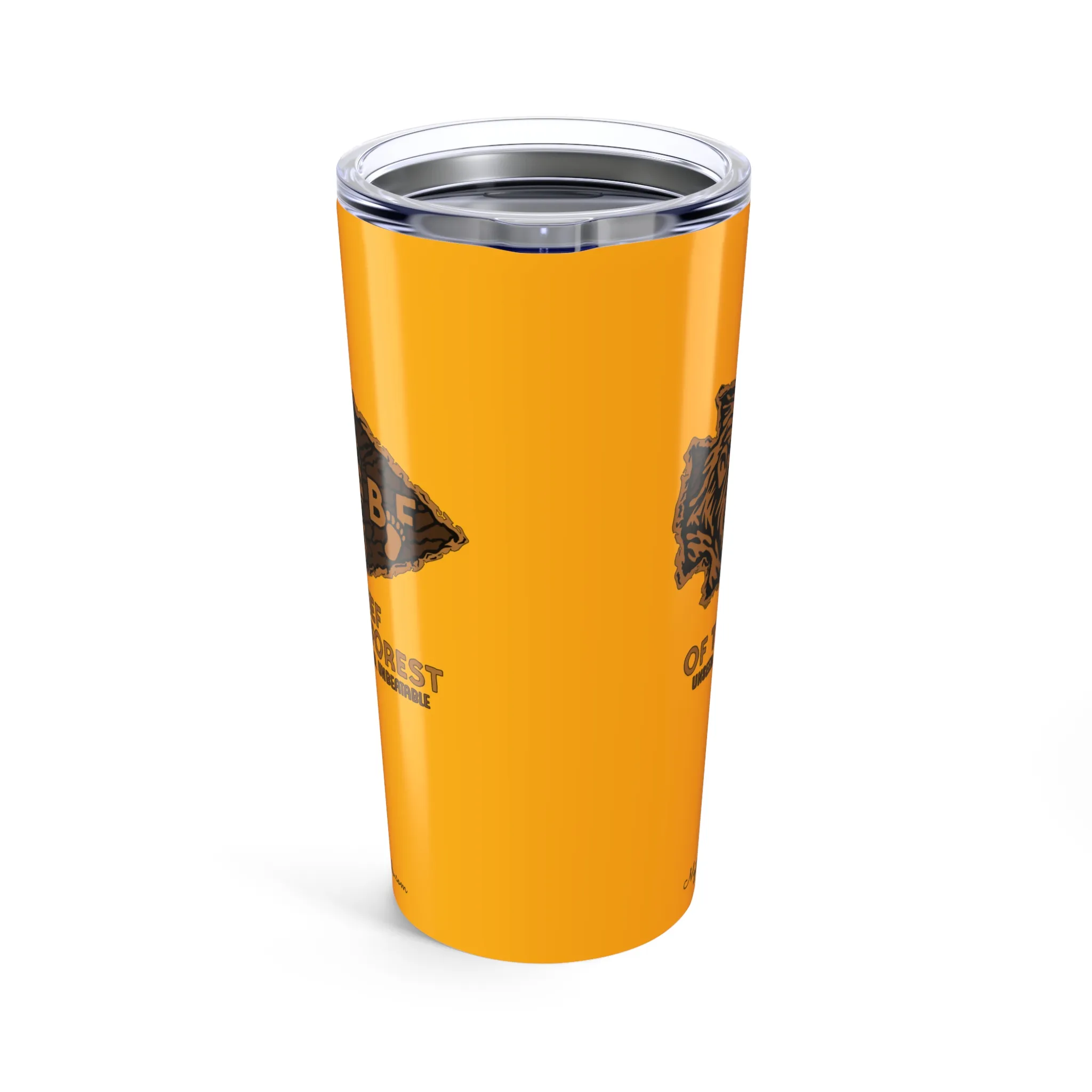 KC Chiefs Arrowhead gold 20oz tumbler side