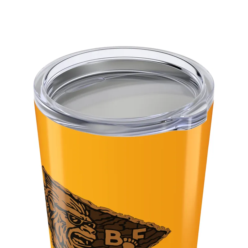 KC Chiefs Arrowhead gold 20oz tumbler top