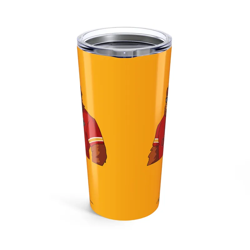 KC Chiefs gold 20oz tumbler side