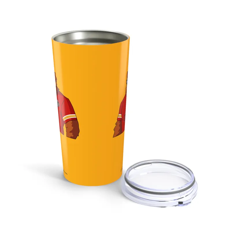 KC Chiefs gold 20oz tumbler top