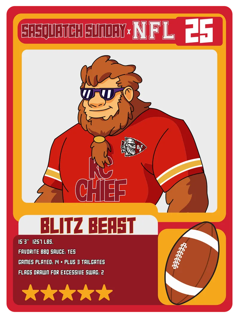 Chiefs back graphic detail.