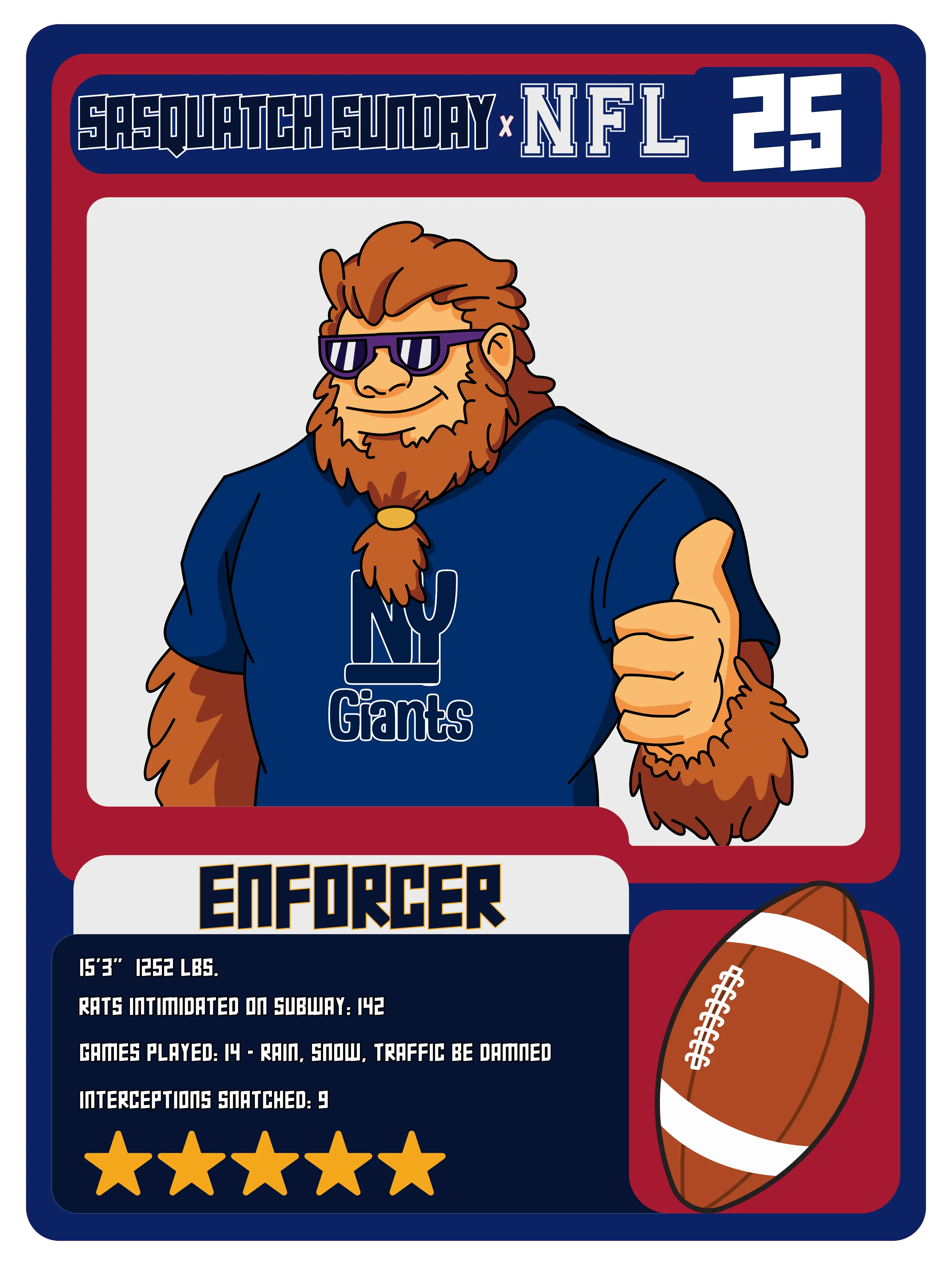 Giants back graphic detail.