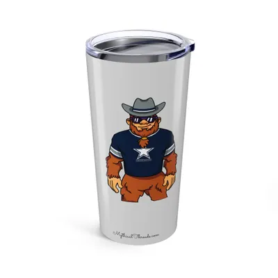 Cowboys royal blue 20oz tumbler front