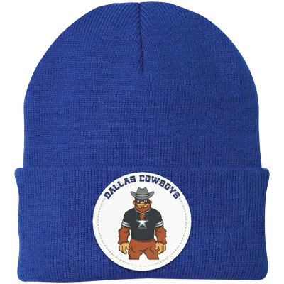 Dallas Cowboys royal blue knit beanie Sasquatch Sunday graphic