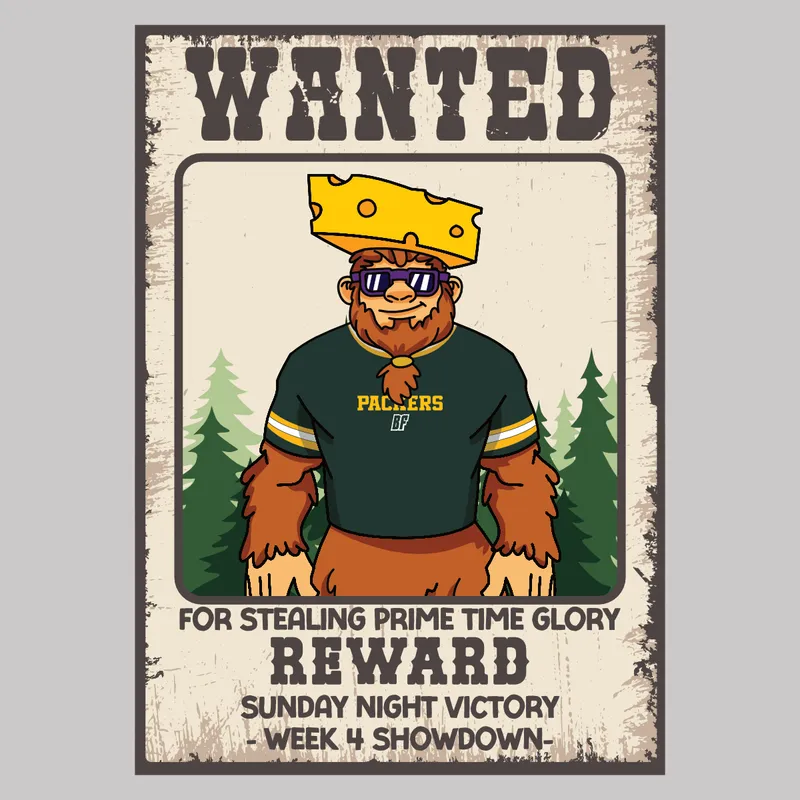 Packers back graphic detail.