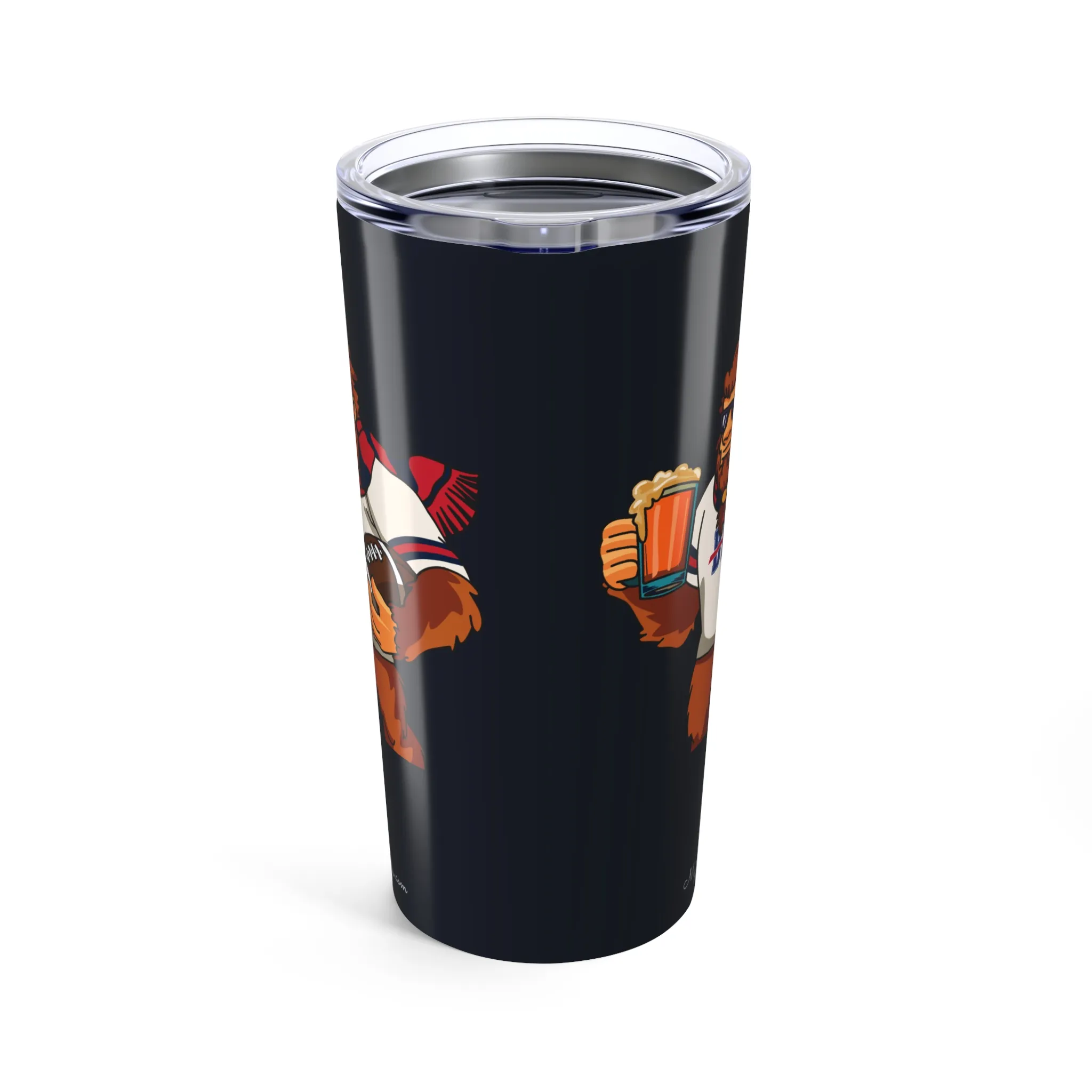 Buffalo Bills navy-black 20oz tumbler side