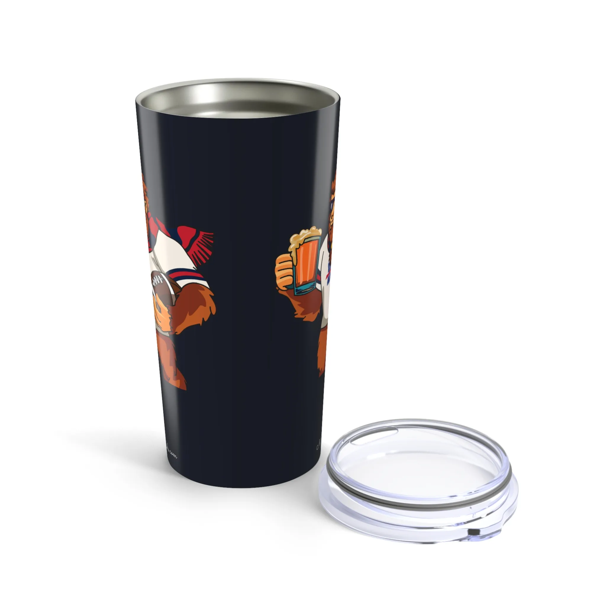 Buffalo Bills navy-black 20oz tumbler top