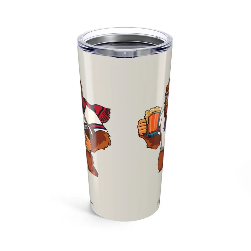 Buffalo Bills warm stone 20oz tumbler side
