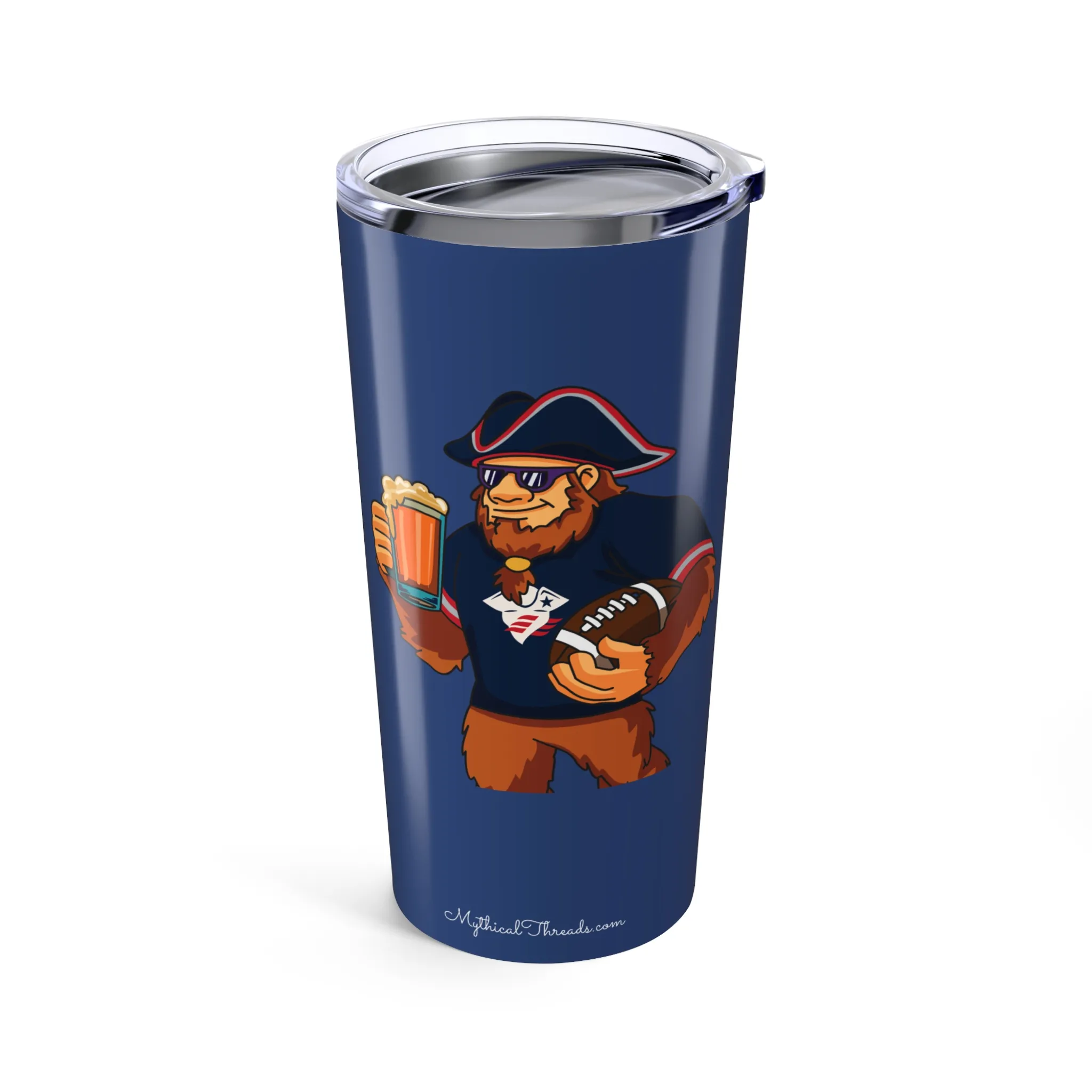 Patriots blue 20oz tumbler front