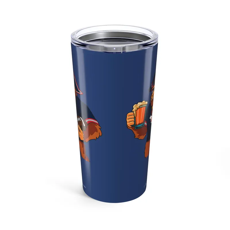 Patriots Blue 20oz tumbler side