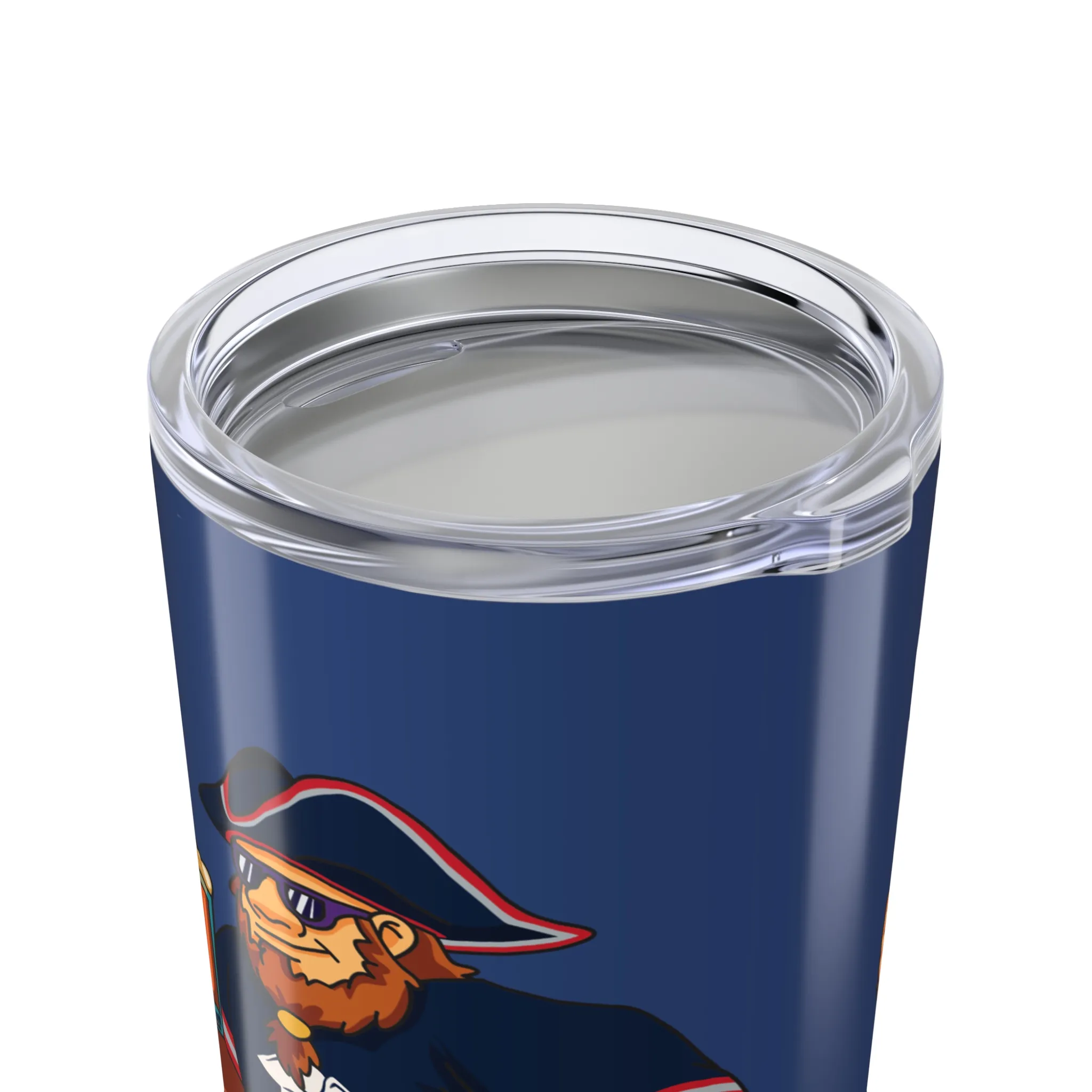 Patriots Blue 20oz tumbler top