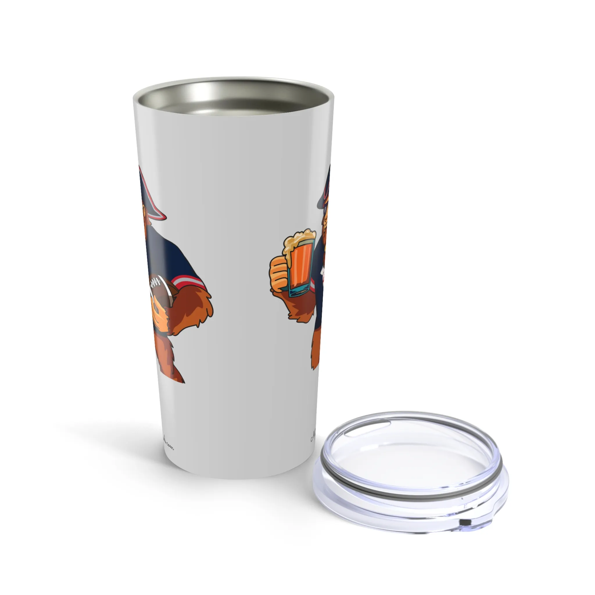 Patriots Silver 20oz tumbler lid