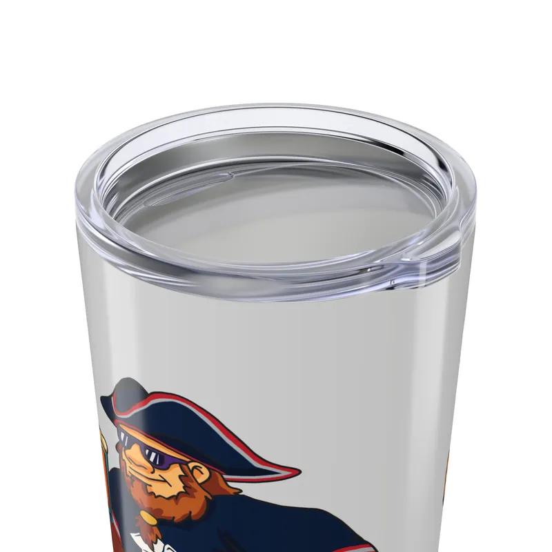 Patriots Silver 20oz tumbler top