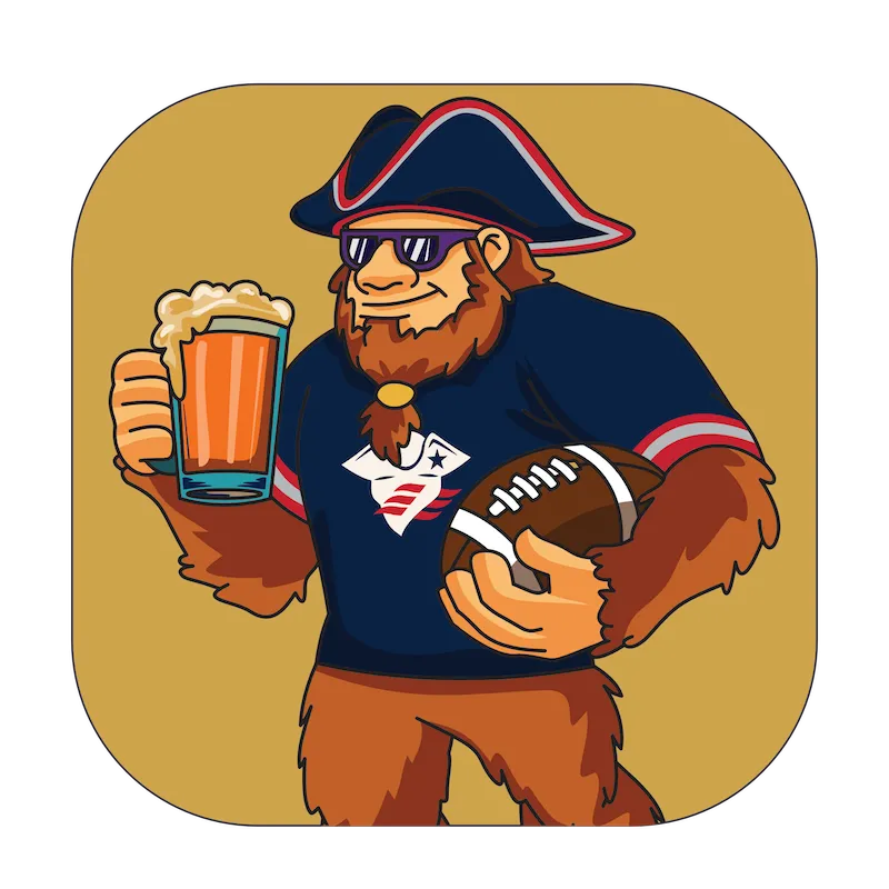 Patriots back graphic detail.