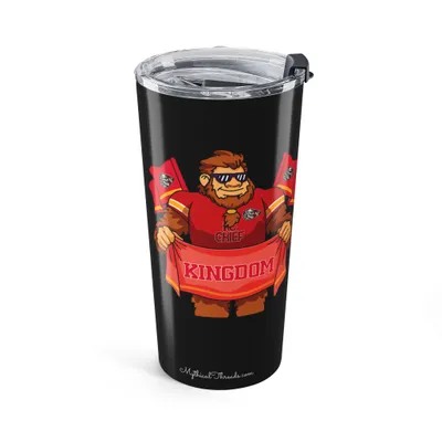 Kansas City Chiefs blue 20oz tumbler front