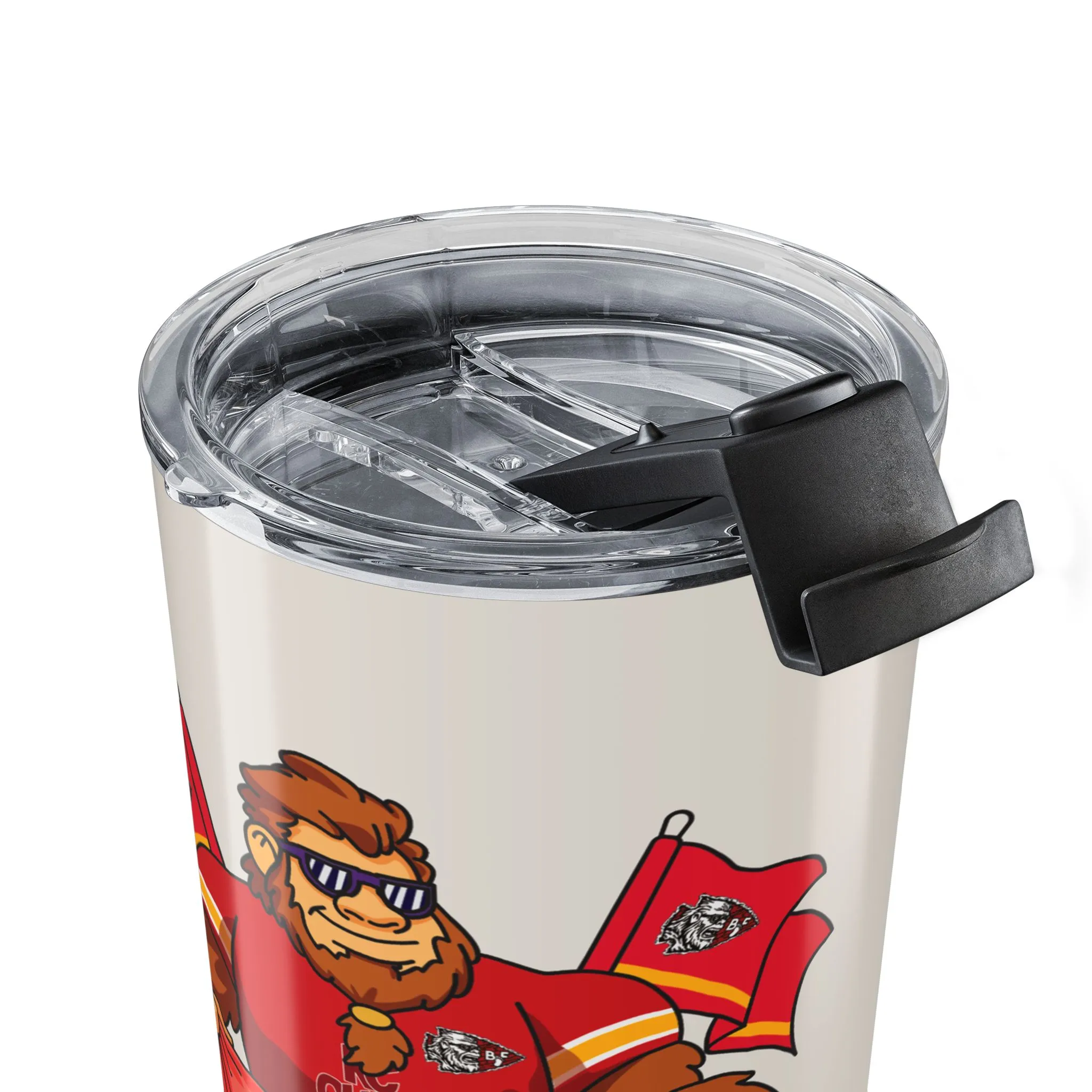 Kansas City Chiefs sand 20oz tumbler top
