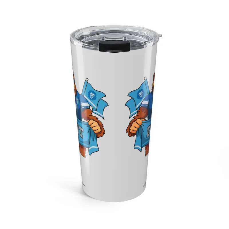 Lions Grey 20oz tumbler side
