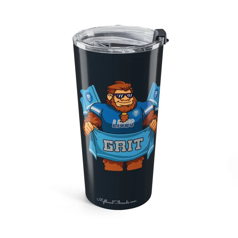 Lions Steel Navy 20oz tumbler front