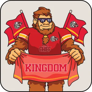 Bigfoot wearing Dallas Cowboys gear