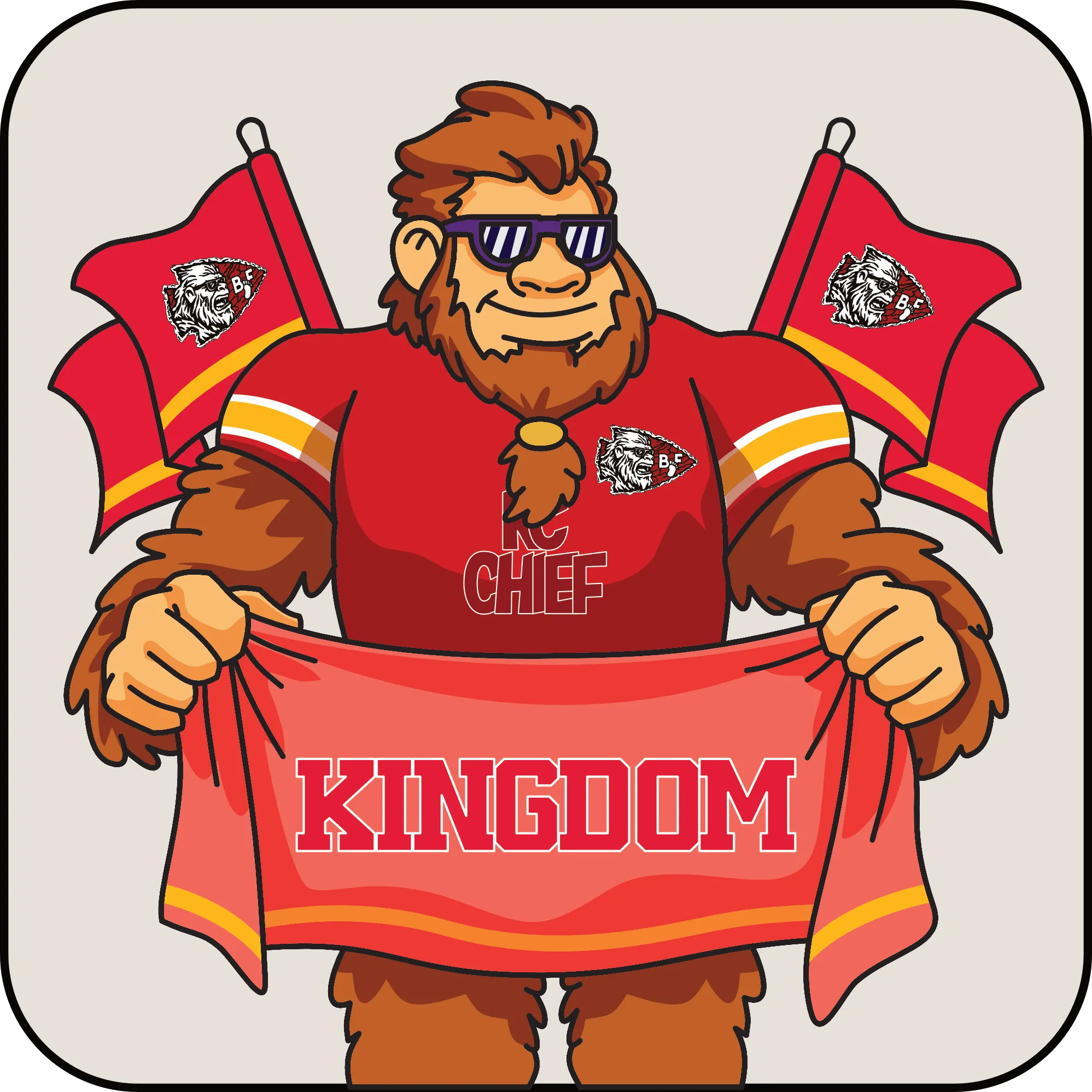 Chiefs back graphic detail.