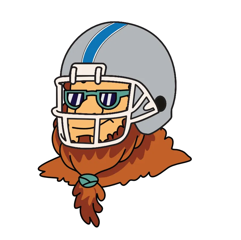 Lions front graphic detail.