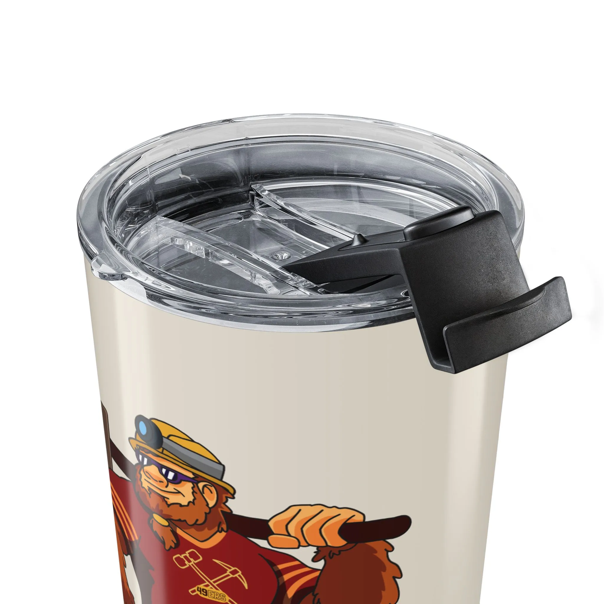 49ers Pale Sand 20oz tumbler top