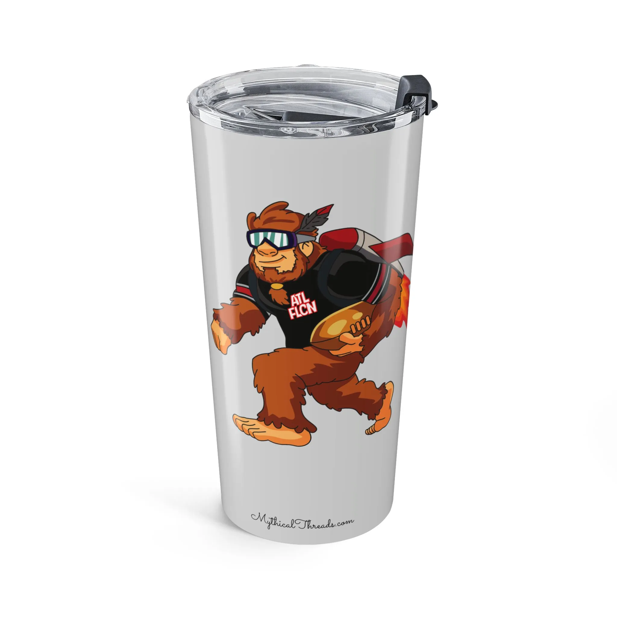 Atlanta Falcons grey 20oz tumbler front