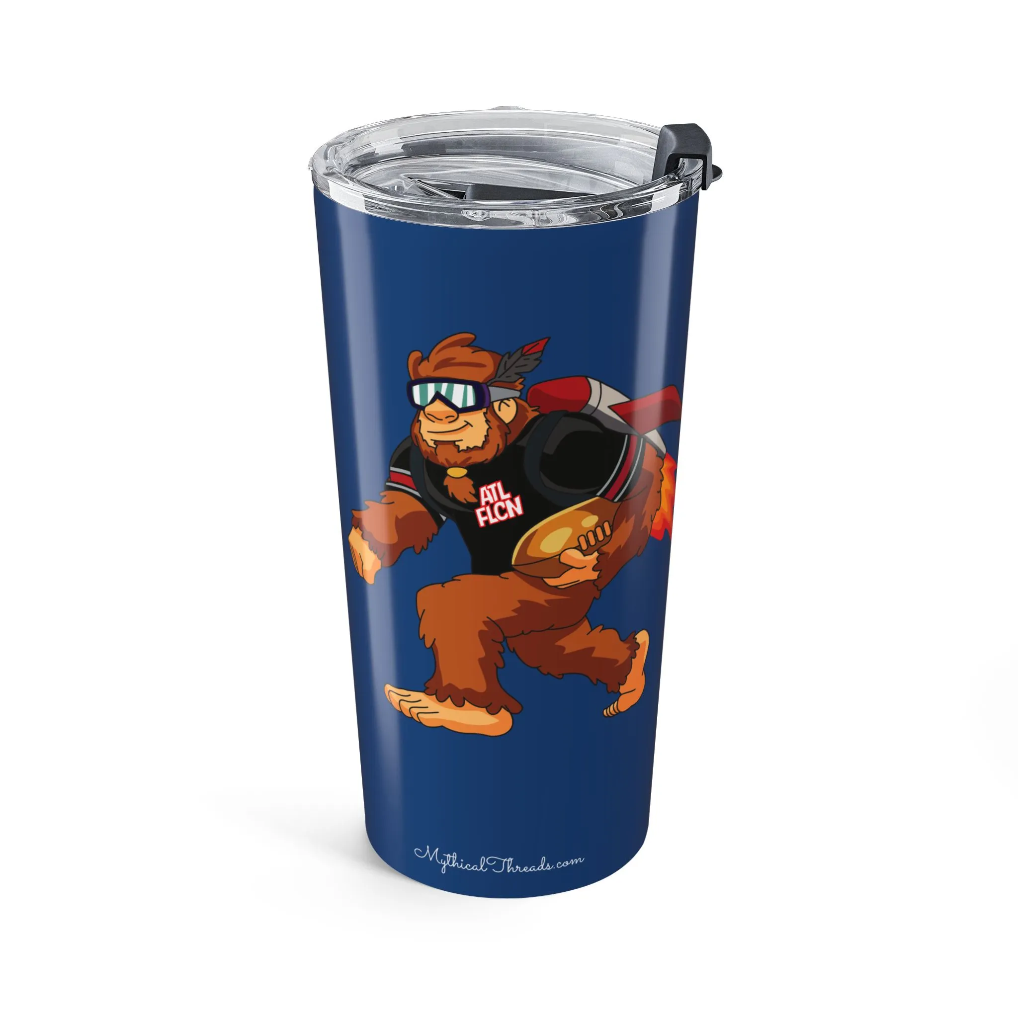 Atlanta Falcons royal blue 20oz tumbler front