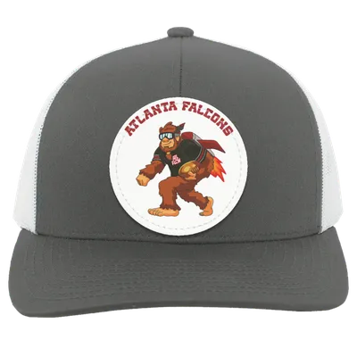 Atlanta Falcons silver trucker snap-back Sasquatch Sunday graphic vegan patch